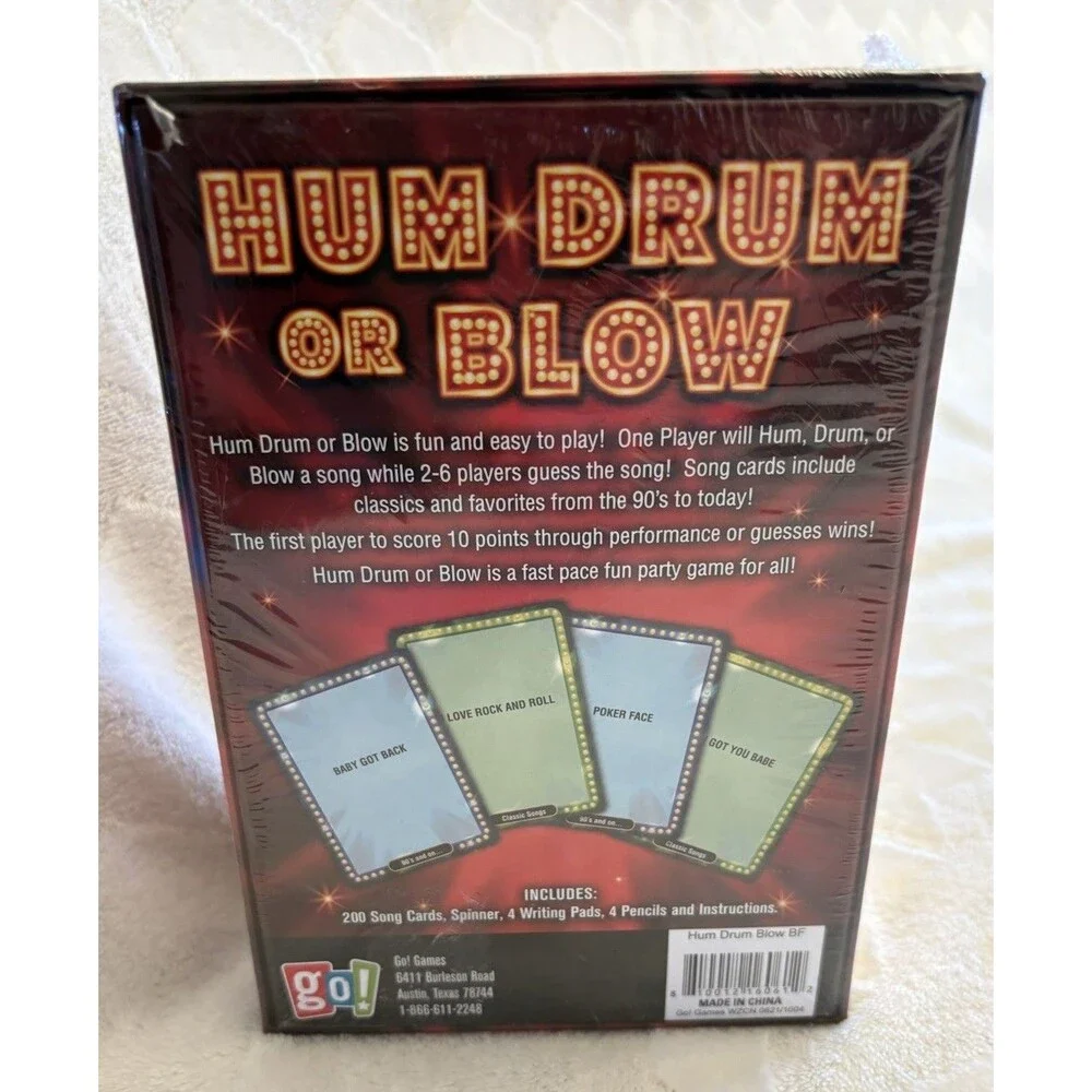 NEW Hum Drum Or Blow Board Game